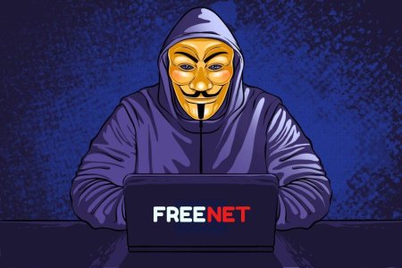 Хакер в маске анонимуса