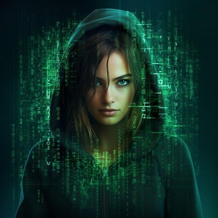 Девушка хакер арт
