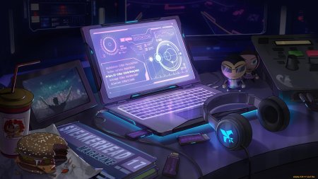 Компьютерный стол киберпанк