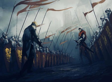 Сражение фэнтези рыцари