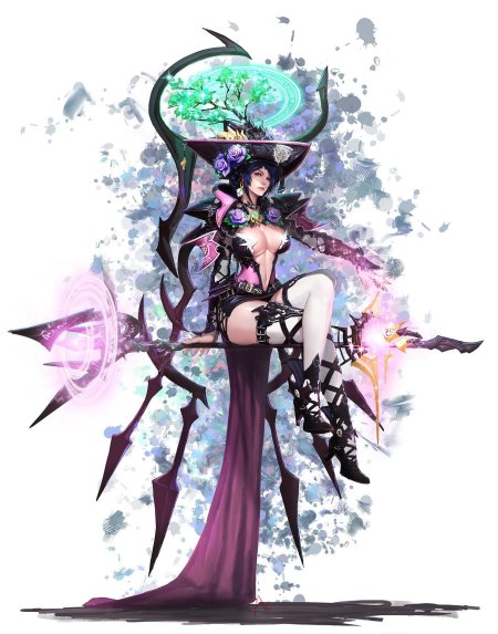 Аниме девушка маг