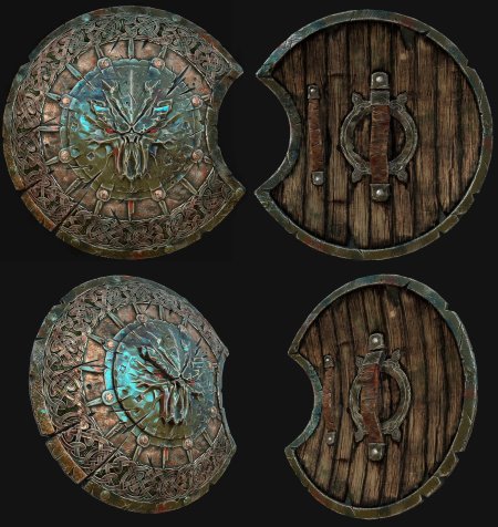 Круглый щит викингов