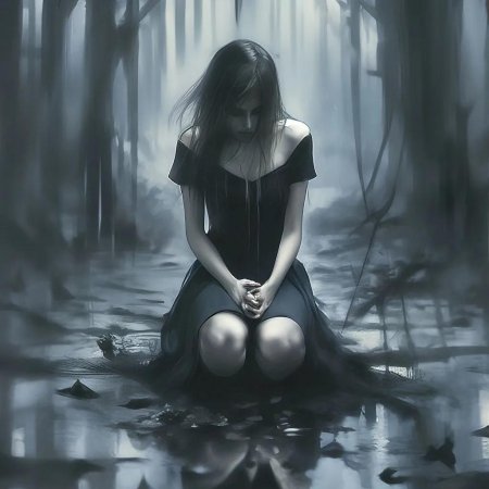 Девушка грусть