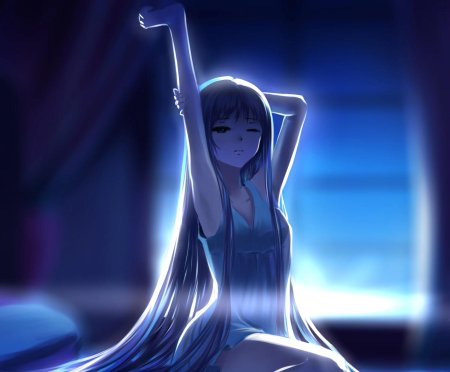 Аниме девушка ночь