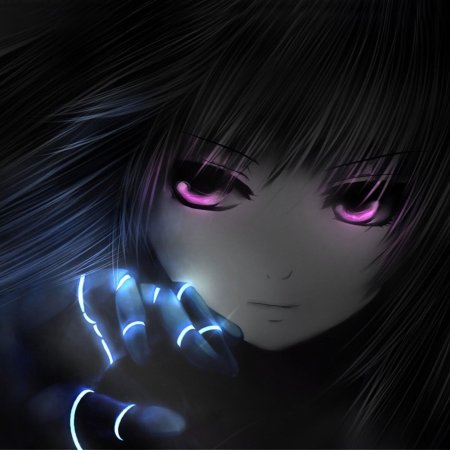 Аниме девушка темная