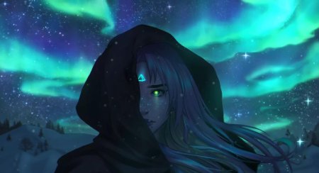 Девушка со светящимися глазами