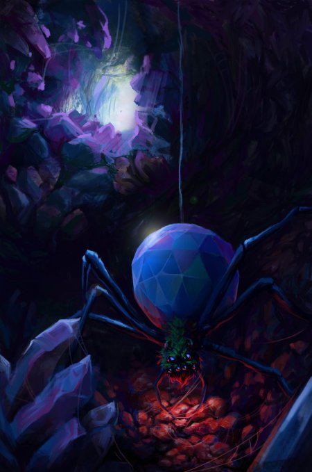 Паук арт красивый