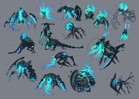 Монстры референс аниме