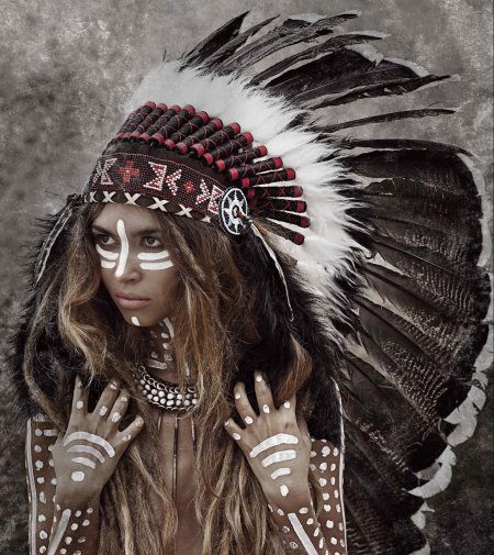 Индейский макияж