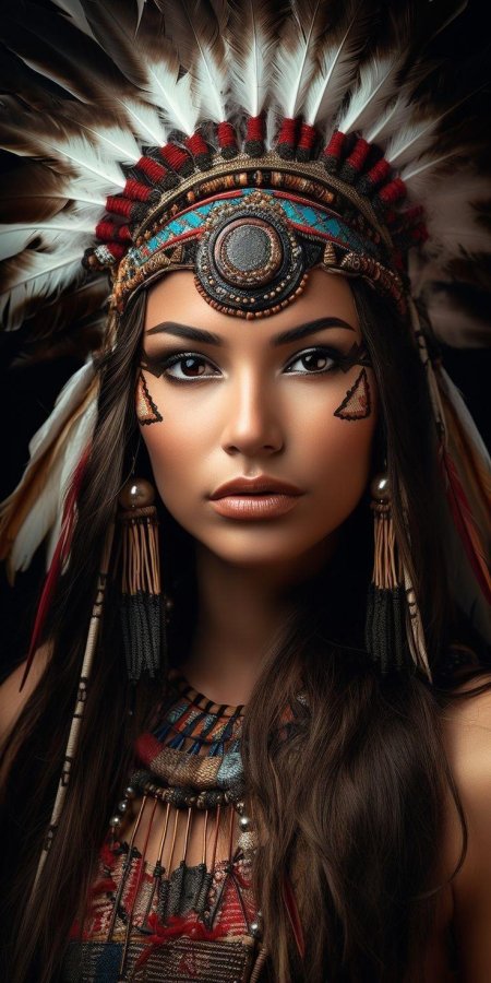 Макияж индейца для девушки