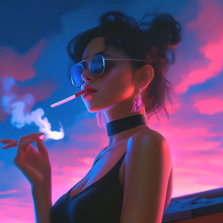 С сигаретой