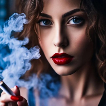 С сигаретой