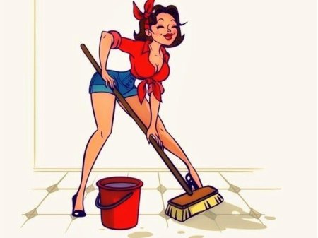 Пин ап уборщица