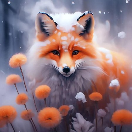 Красивая лиса рисунок