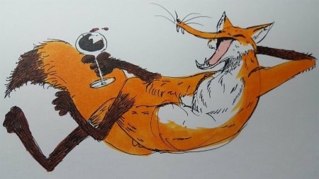 Прикольные рисунки лисы