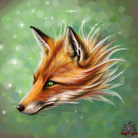 Красивая лиса рисунок