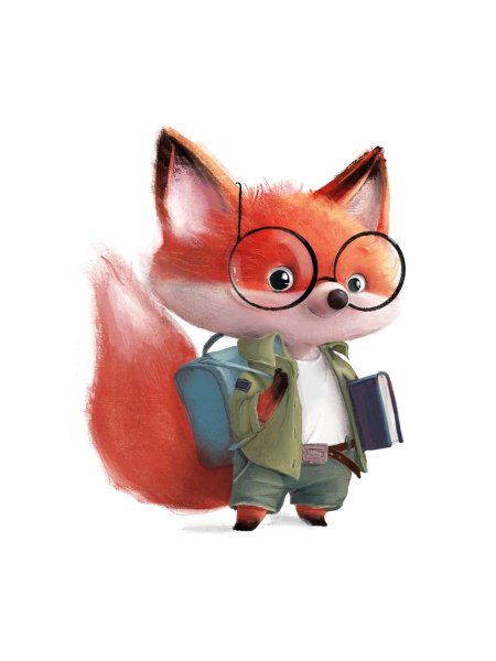 Мультяшный лисенок