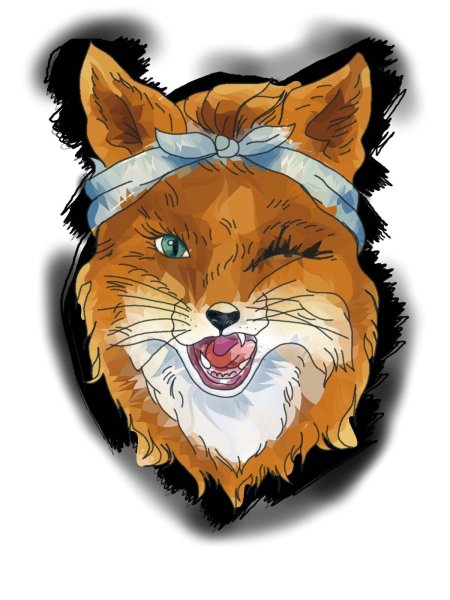 Морда лисы рисунок