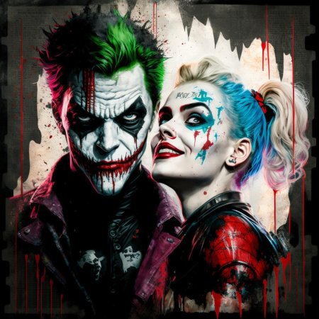 Harley quinn and joker