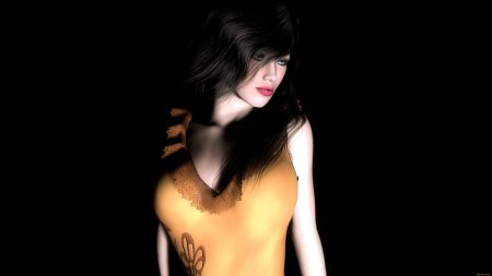 3 д графика девушки