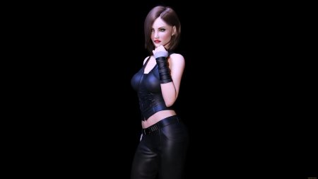 Девушка на темном фоне