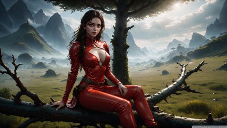 Девушка в красном