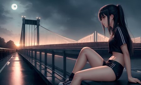 Красивая аниме девушка