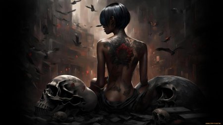 Девушка с татуировками