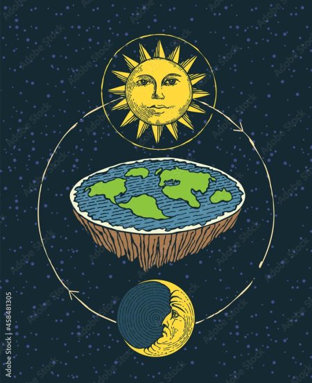 Плоская земля рисунок