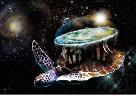 Плоская земля на трех слонах и черепахе