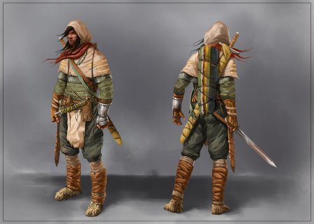 Геншин путешественник концепт арт