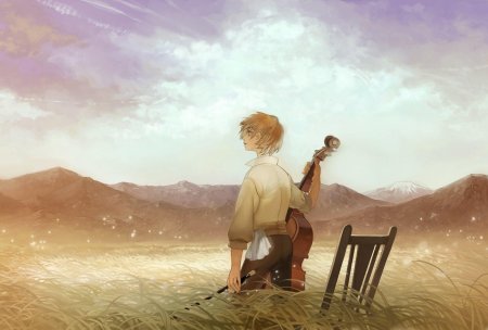 Человек в поле арт