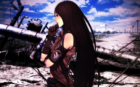 Крутая аниме девушка