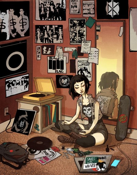 Комната в стиле панк-рок