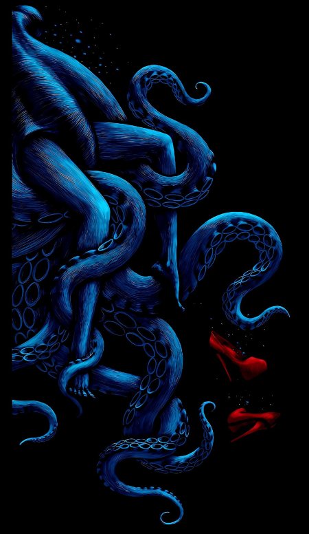 Обои на телефон 4к осьминог