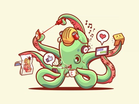 Осьминог мультяшный