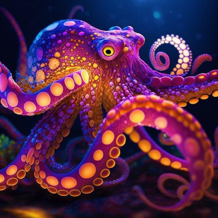 Осьминог фиолетовый