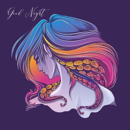 Девушка осьминог арт