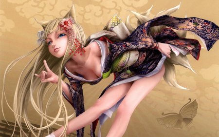 Девушка лиса арт