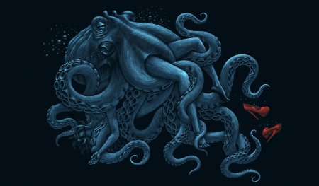 Осьминог в океане