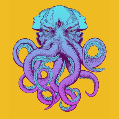 Фиолетовый осьминог