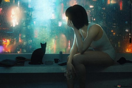 Девушка наблюдает