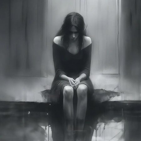 Девушка грусть