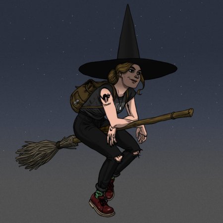 Ведьма на метле