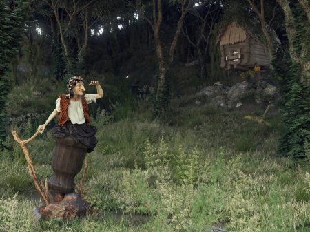 Садовая фигура баба яга