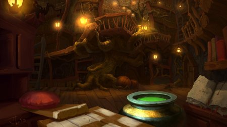 Алхимическая лаборатория фэнтези арт