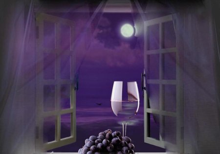 Вино с виноградом