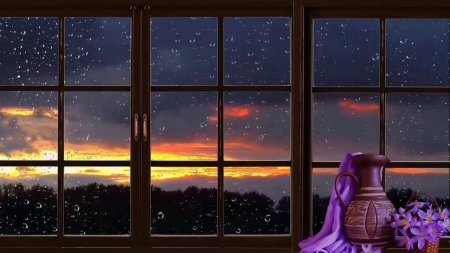 Лунный свет через окно