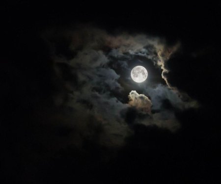 Ночное небо луна