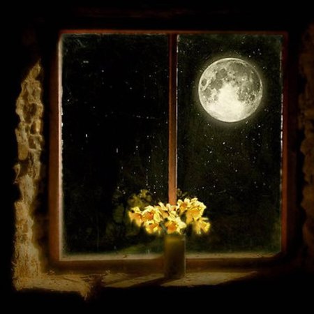 Ночь окно луна